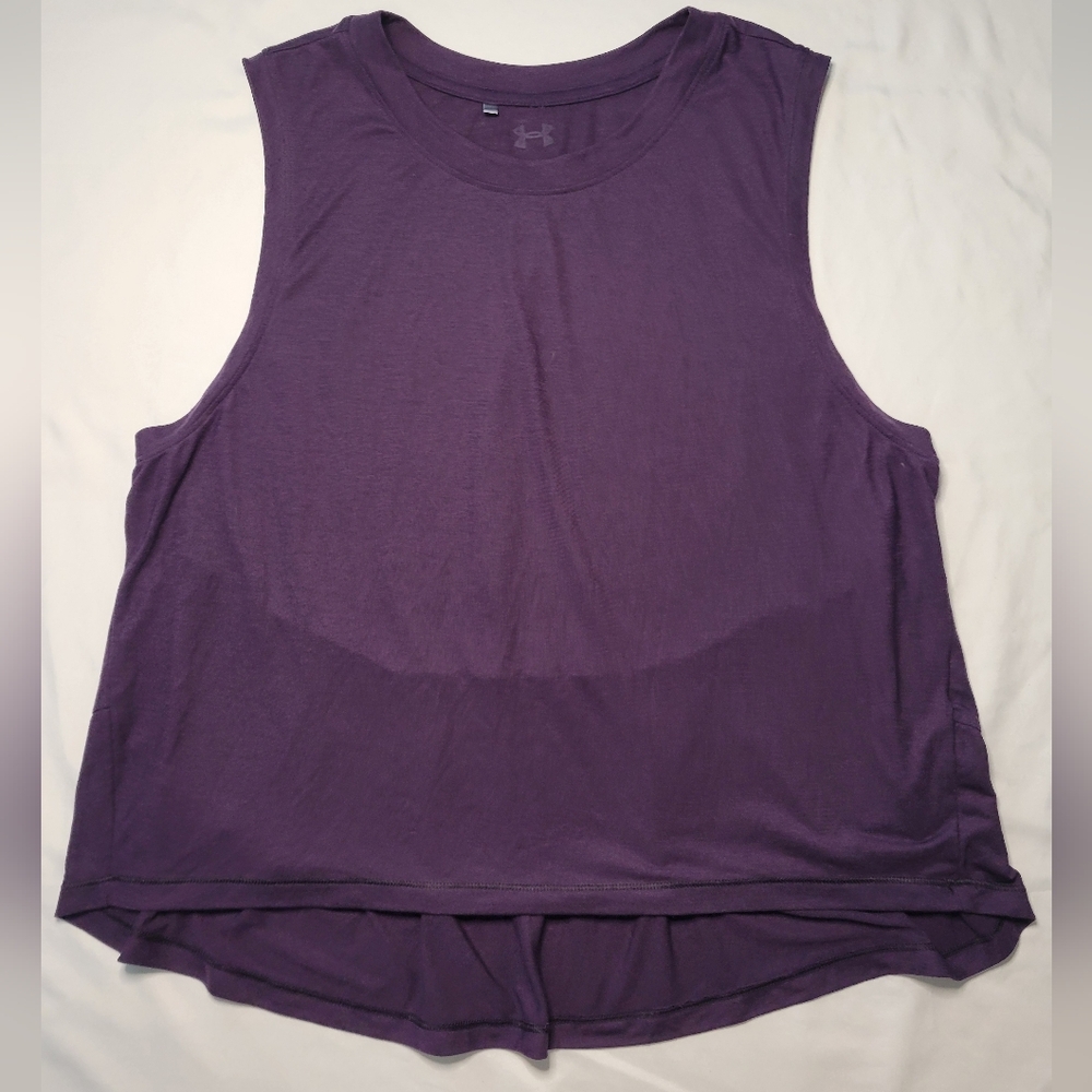 Under Armour Purple High/low Workout Tank, Size Large